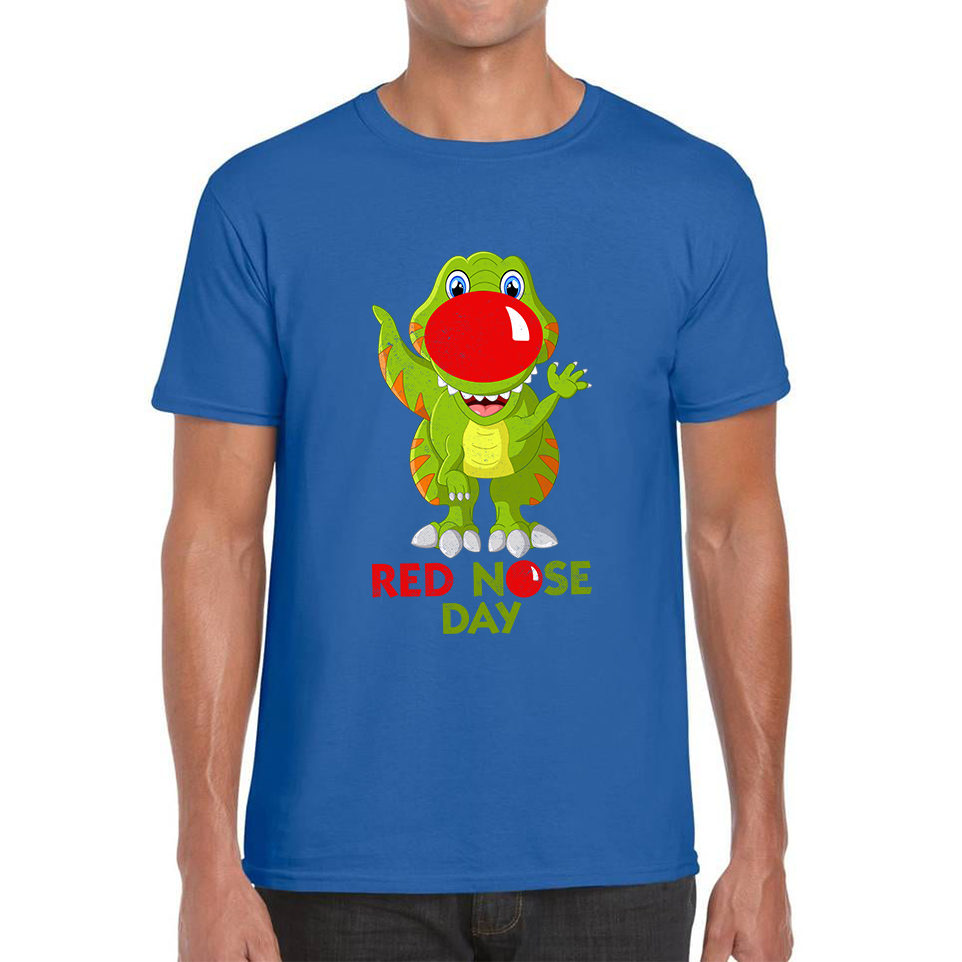 Funny Dinosaur Red Nose Day T Shirt