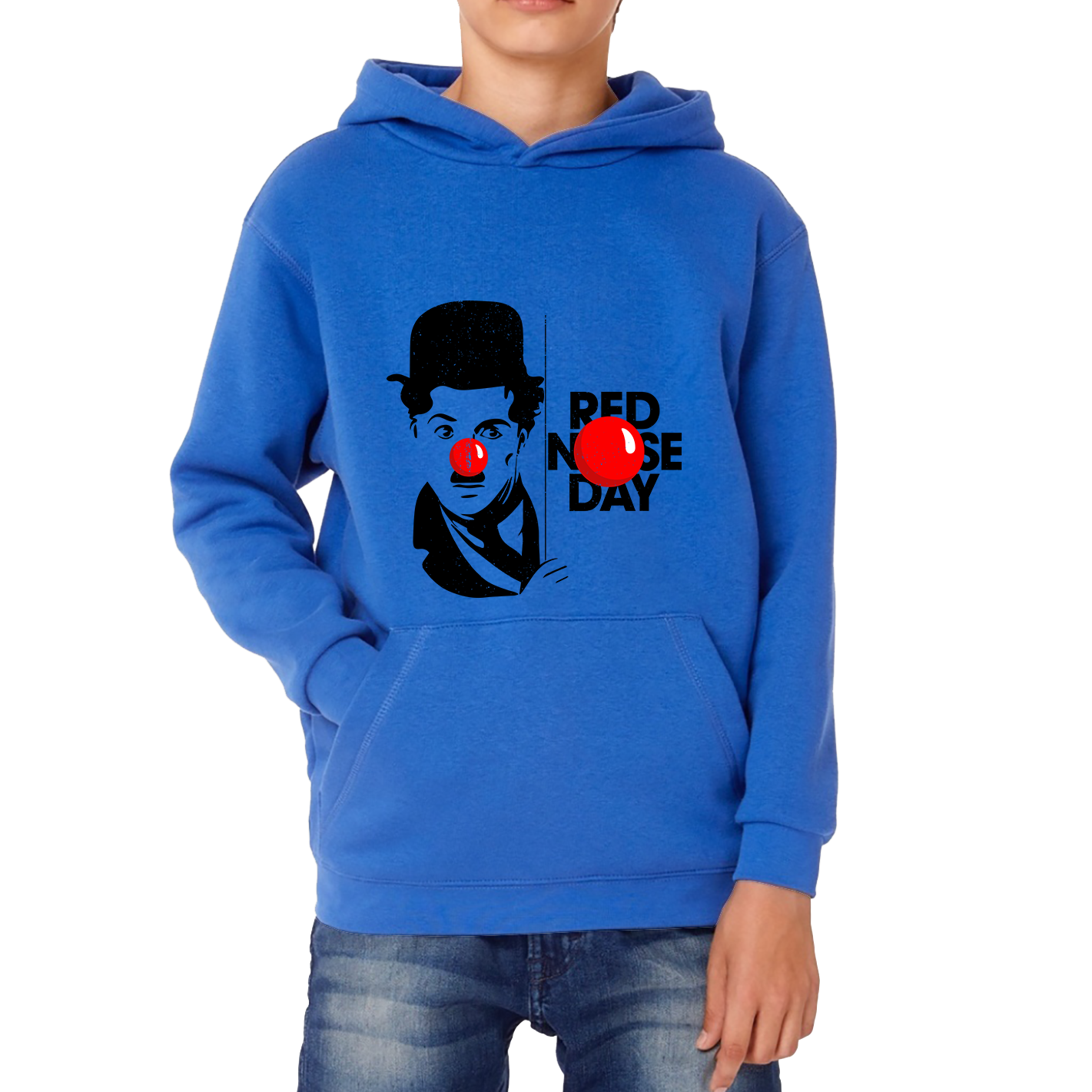 Charlie Chaplin Red Nose Day Hoodie