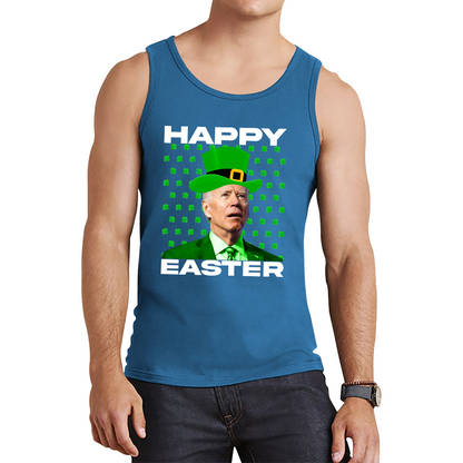 Happy Easter Confused Biden St Patricks Day Meme Joe Biden Shamrock Funny Irish Tank Top