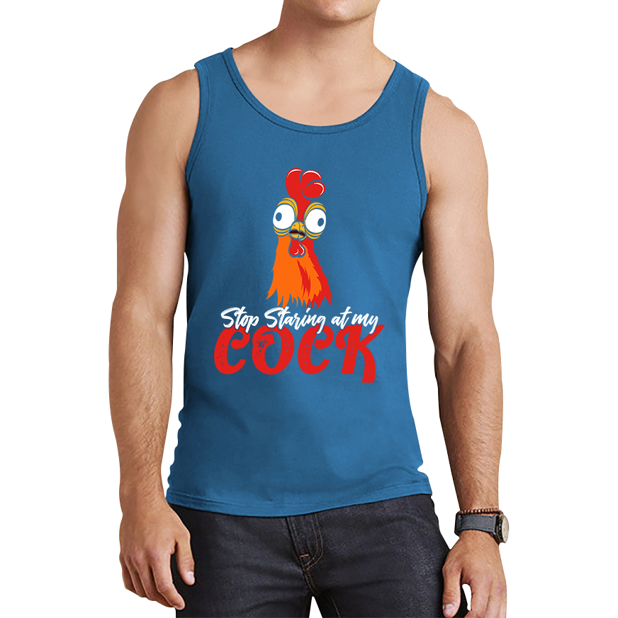 Stop Staring At My Cock Funny Tank Top