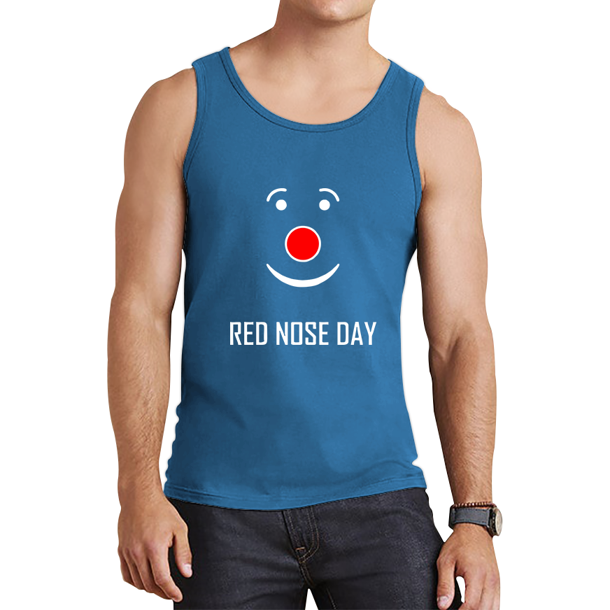 Red Nose Day Clown Face Tank Top