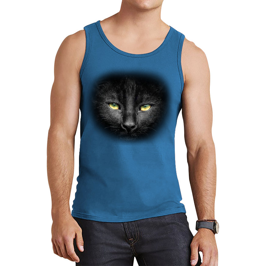 Black Cat Yellow Eyes Tank Top