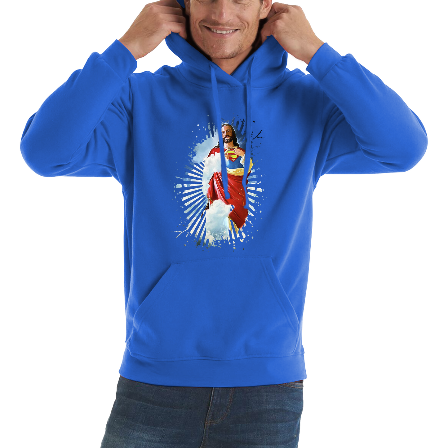 Jesus Christ Superman Spoof Hoodie