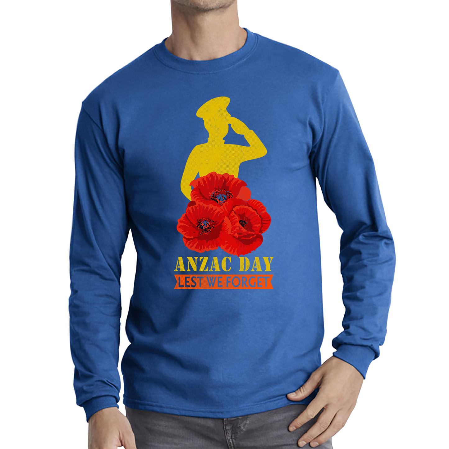 Anzac Day Lest We Forget Poppy Flowers British Veteran T Shirt