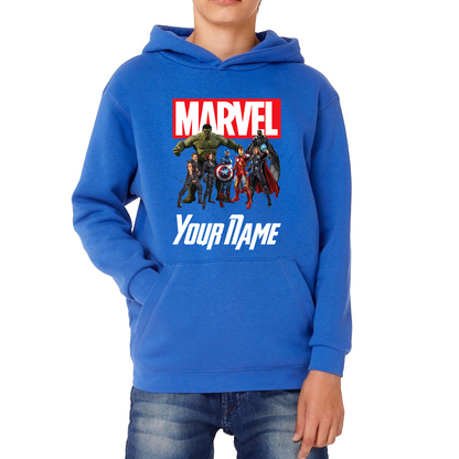 Personalised Marvel Avengers Superheroes Team Hoodie