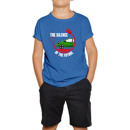 The Silence Of the Future Funny Heart Electric Futuristic Car Kids Tee