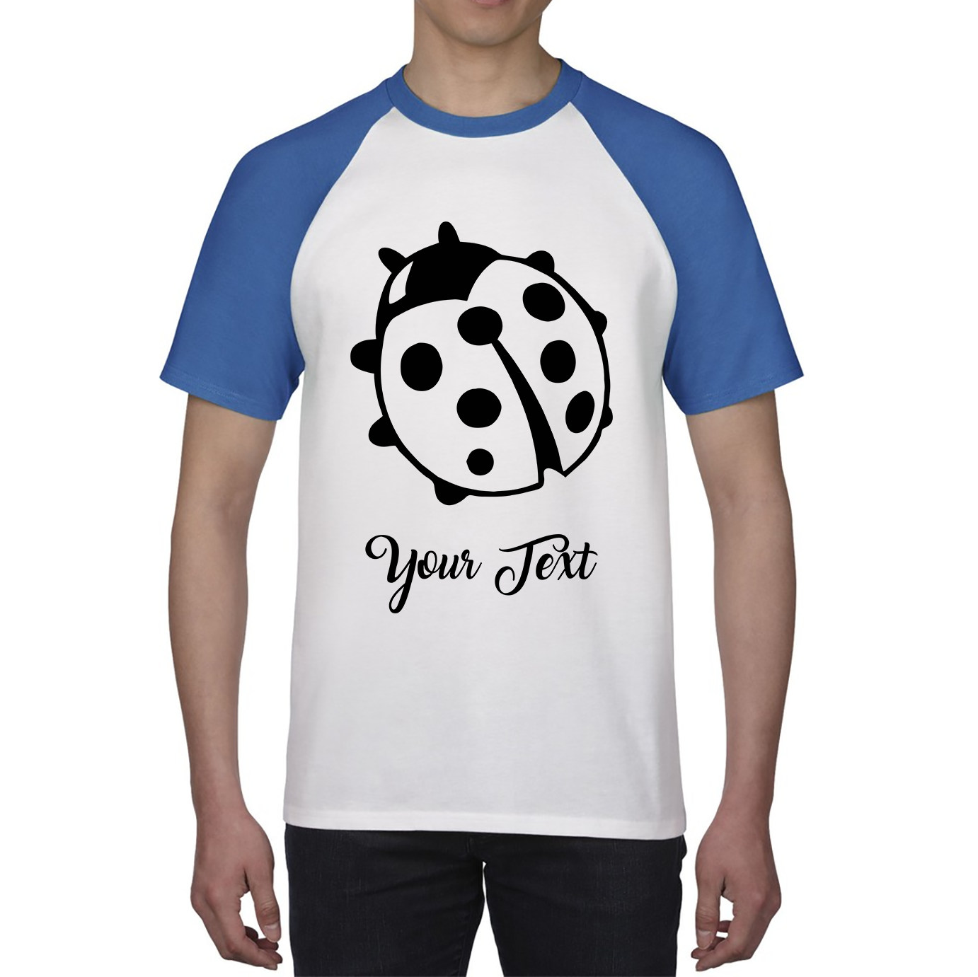 Personalised Ladybug Your Name Cute Insect Ladybug Ladybird Baseball T Shirt