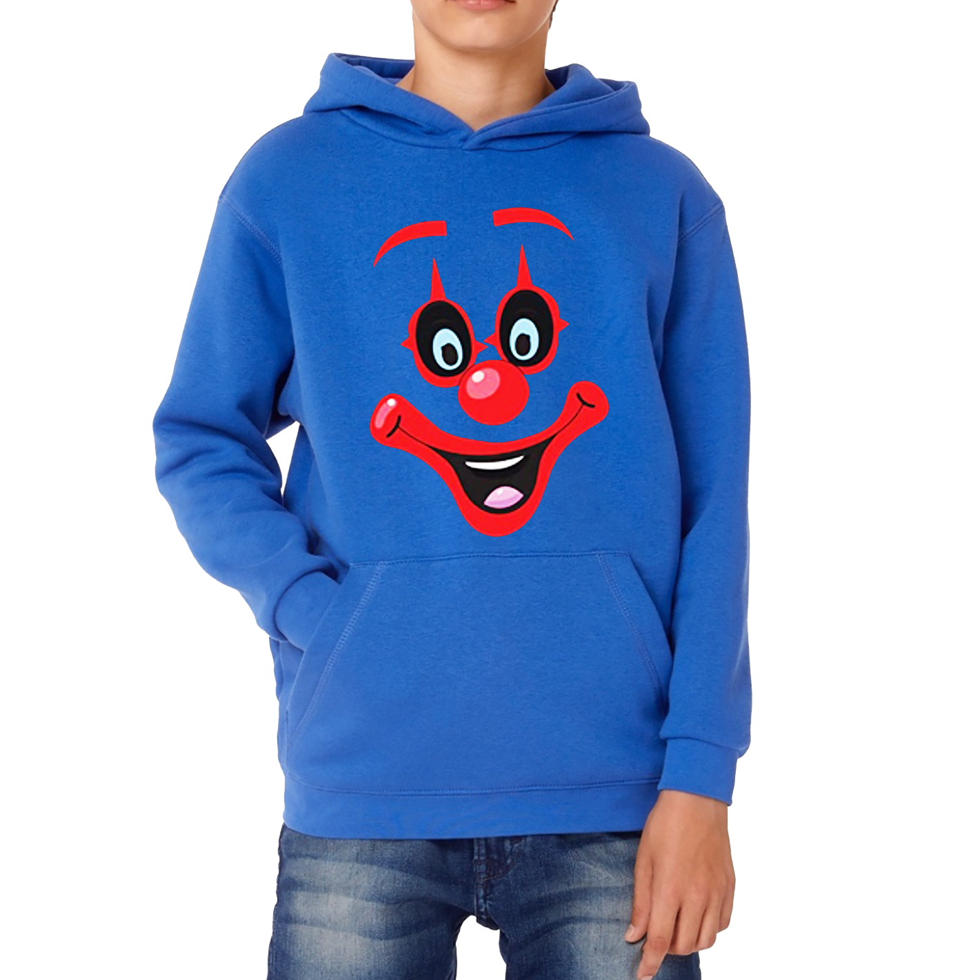 Funny Clown Face Red Nose Day Hoodie