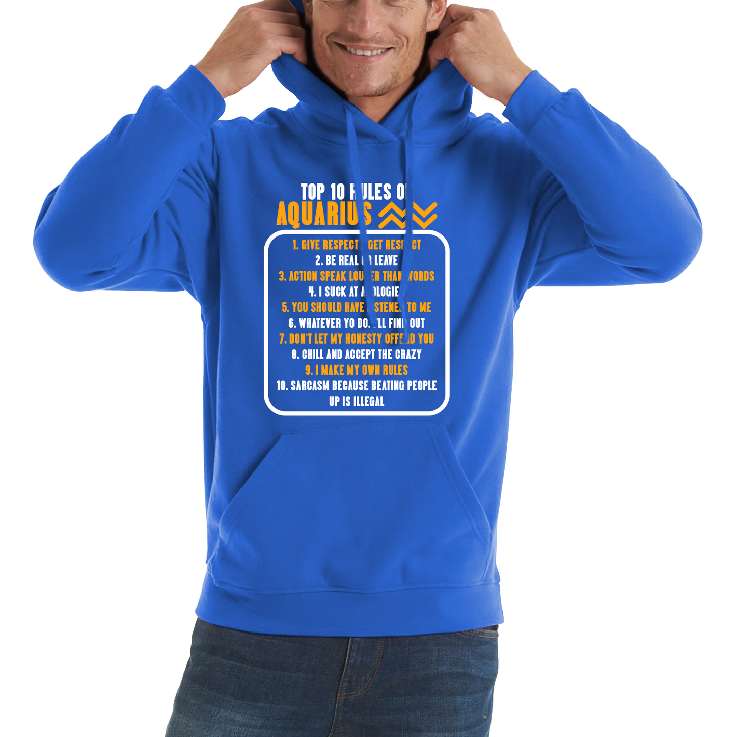 Top 10 Rules Of Aquarius Horoscope Zodiac Astrological Sign Facts Traits Give Respect Get Respect Birthday Present Unisex Hoodie