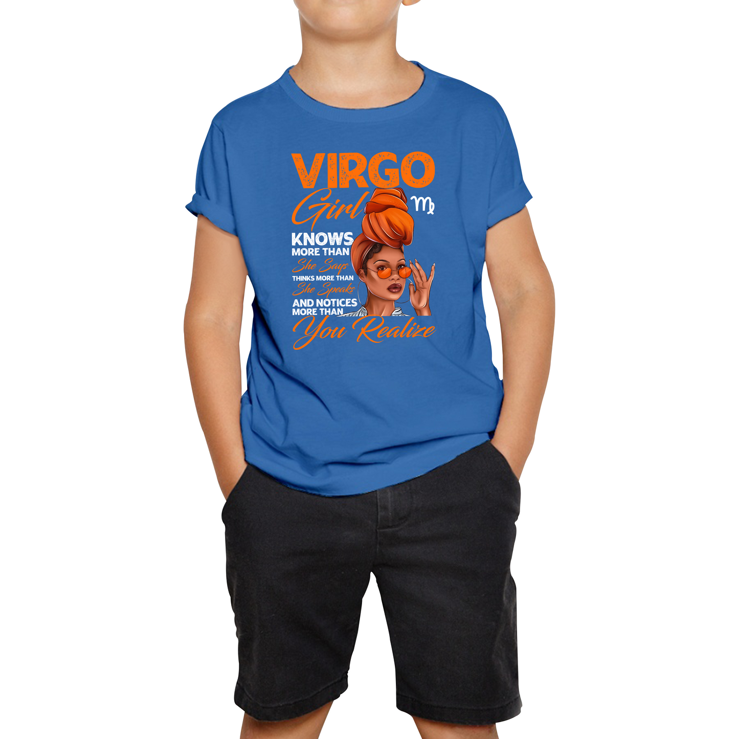 Virgo Girl Knows More Than Think More Than Horoscope Zodiac Astrological Sign Birthday Kids Tee