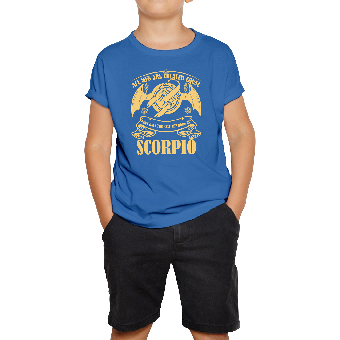 All Men Are Created Equal But Only The Best Are Born As Scorpio Horoscope Astrological Zodiac Sign Birthday Present Kids Tee