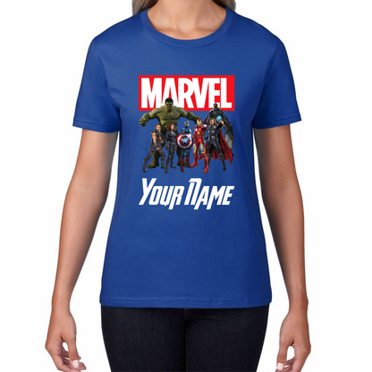 Personalised Marvel Avengers Superheroes Team T Shirt