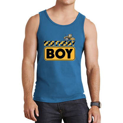 Bulldozer Tractor Birthday Boy Excavator Tank Top