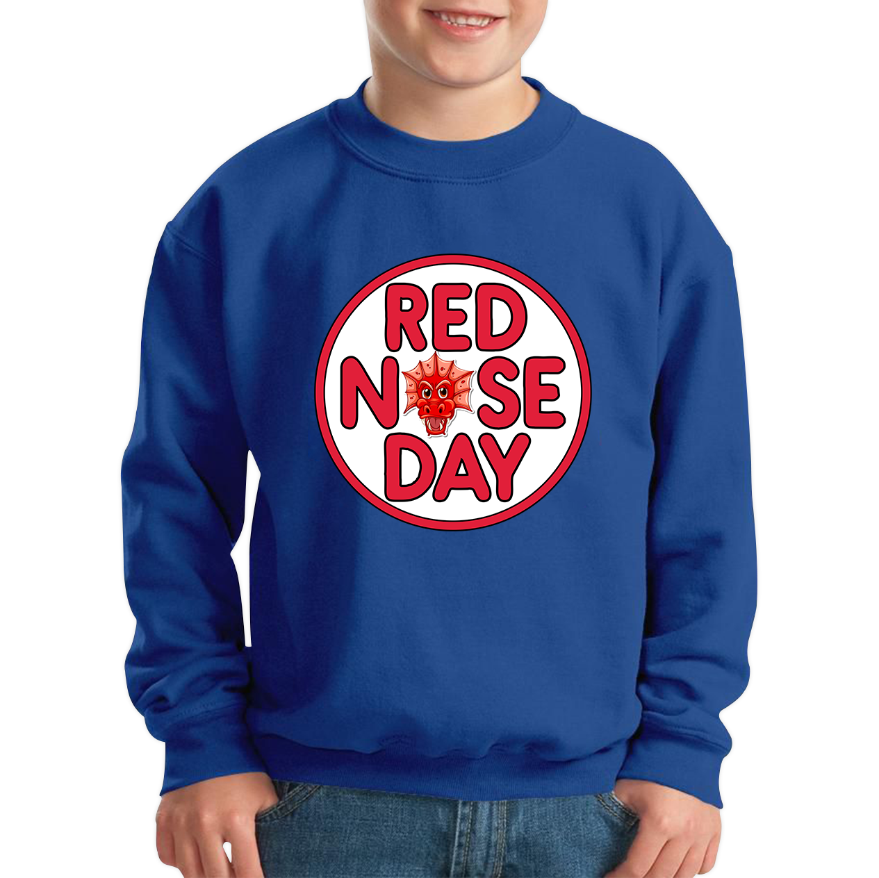 Dragon Face Red Nose Day Sweatshirt