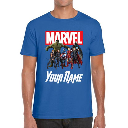 Personalised Marvel Avengers Superheroes Team T Shirt