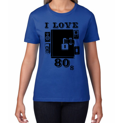 I Love 80s Dairy Old Music T Shirt