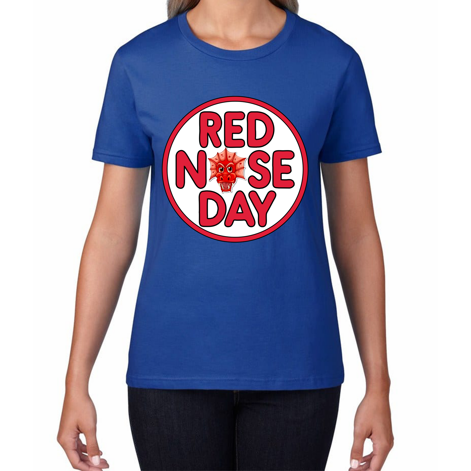 Dragon Face Red Nose Day T Shirt