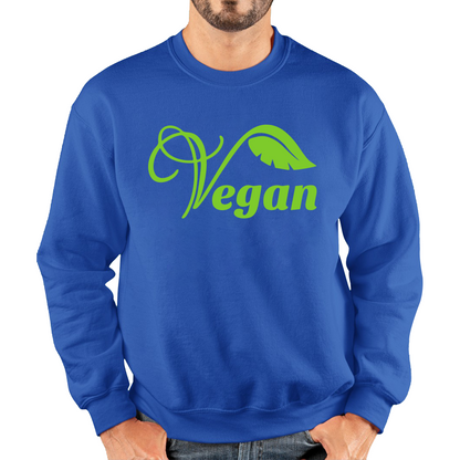 Vegan Logo Green V Leaf Sweatshirt