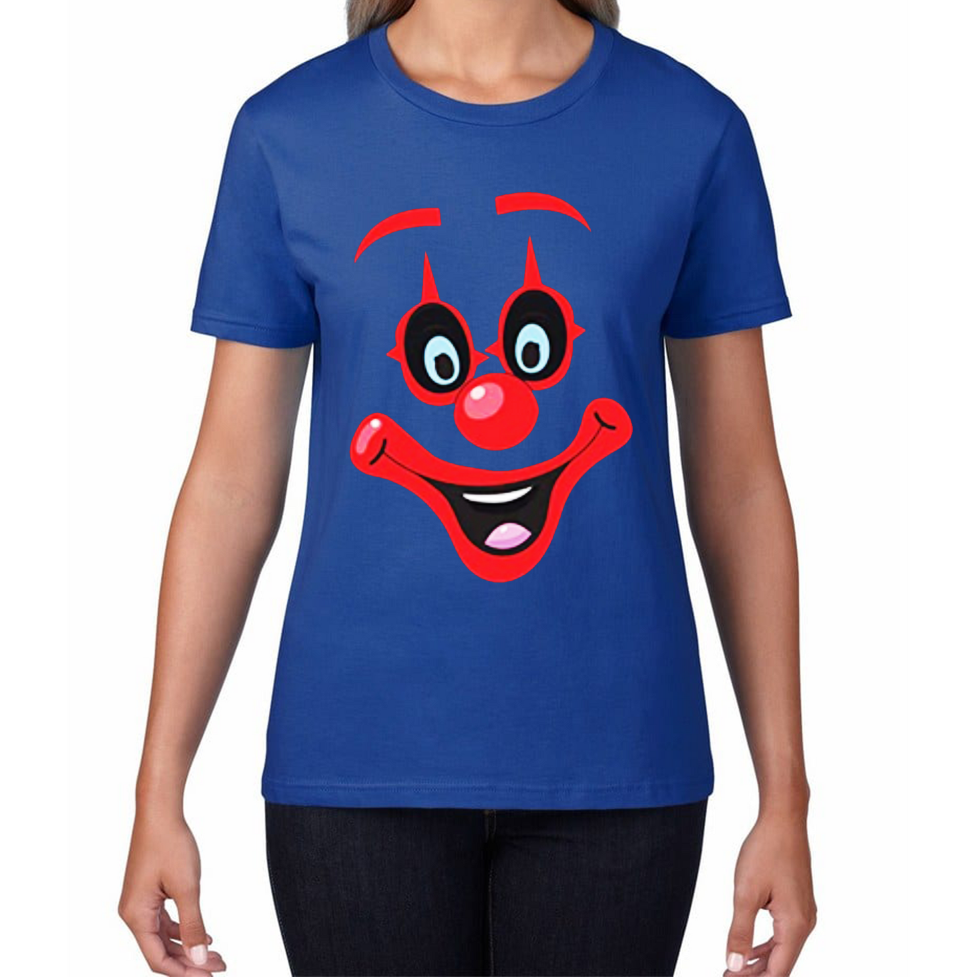 Funny Clown Face Red Nose Day T Shirt