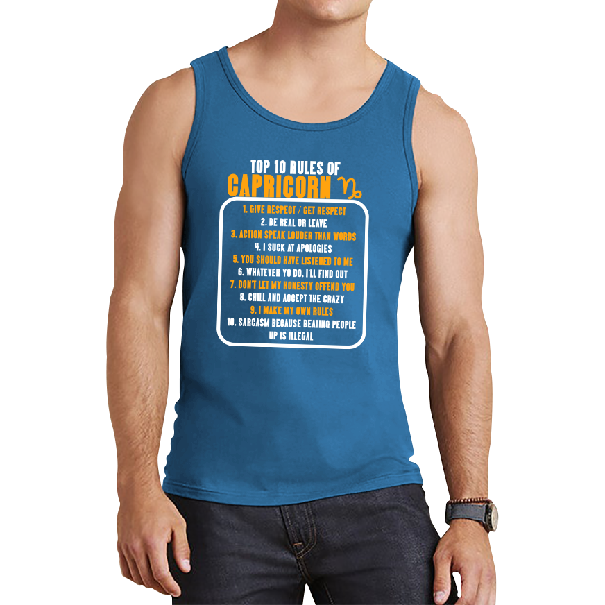 Top 10 Rules Of Capricorn Horoscope Zodiac Astrological Sign Facts Traits Give Respect Get Respect Birthday Present Tank Top