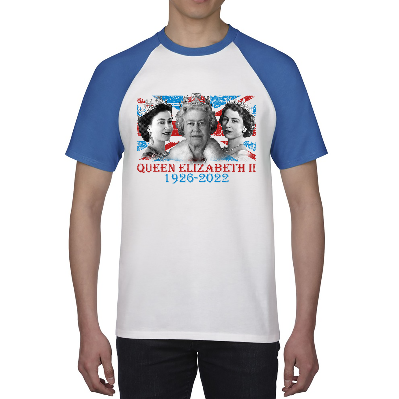 Queen Elizabeth II Union Jack British Uk Flag Royal Highness Queen Pass Away Baseball T Shirt