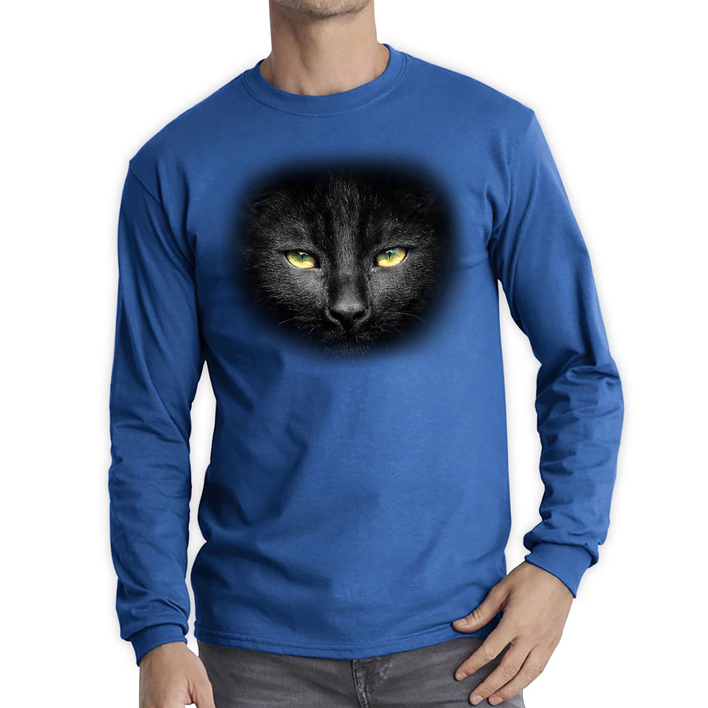 Black Cat Yellow Eyes T Shirt