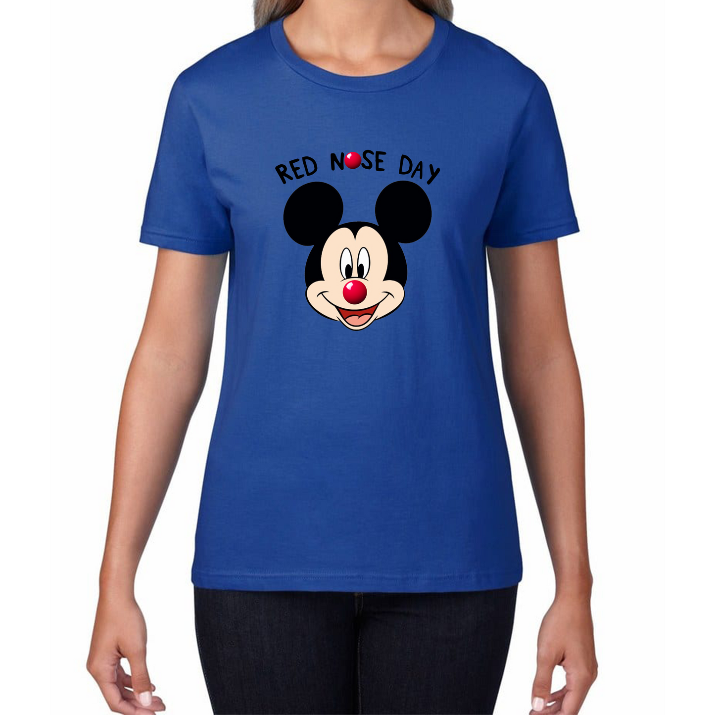 Disney Mickey Mouse Red Nose Day T Shirt 