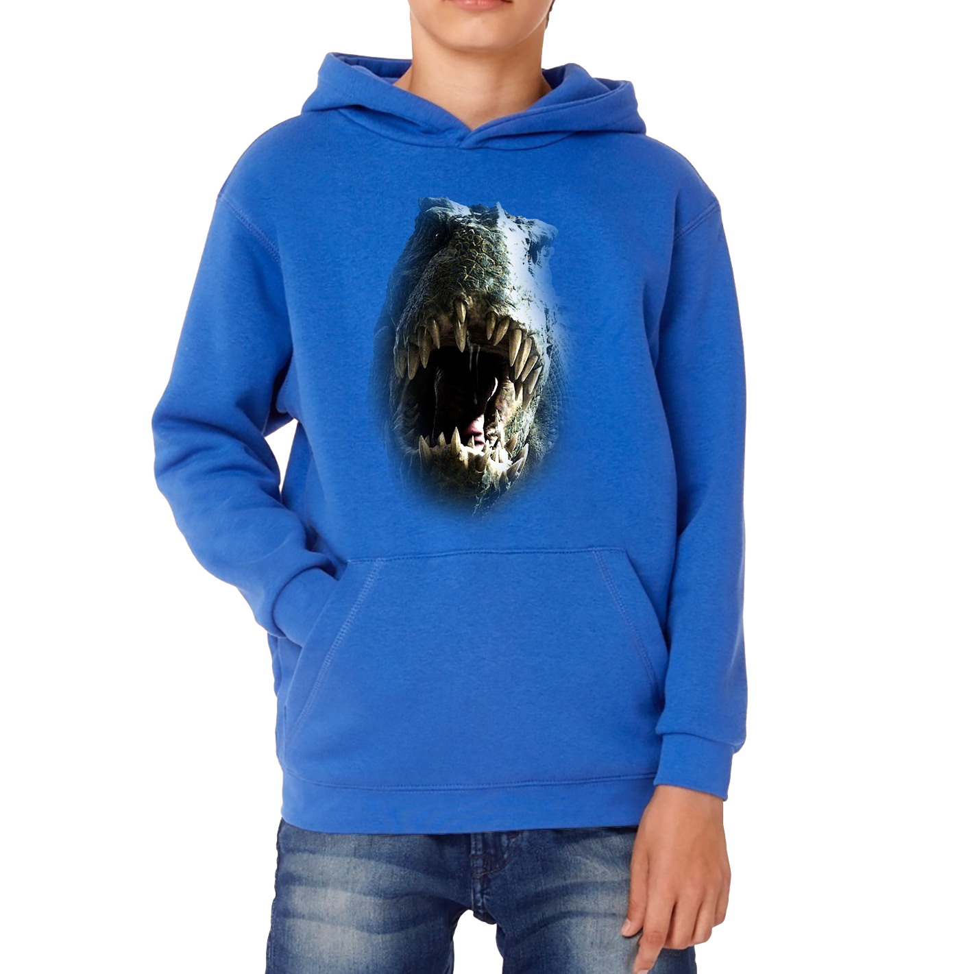 Tyrannosaurus T-rex Roaring Face Hoodie