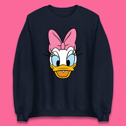 Donald Duck And Daisy Duck Face Cartoon Characters Disneyland Vacation Trip Disney World Unisex Sweatshirt