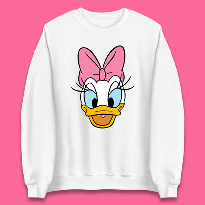 Donald Duck And Daisy Duck Face Cartoon Characters Disneyland Vacation Trip Disney World Unisex Sweatshirt