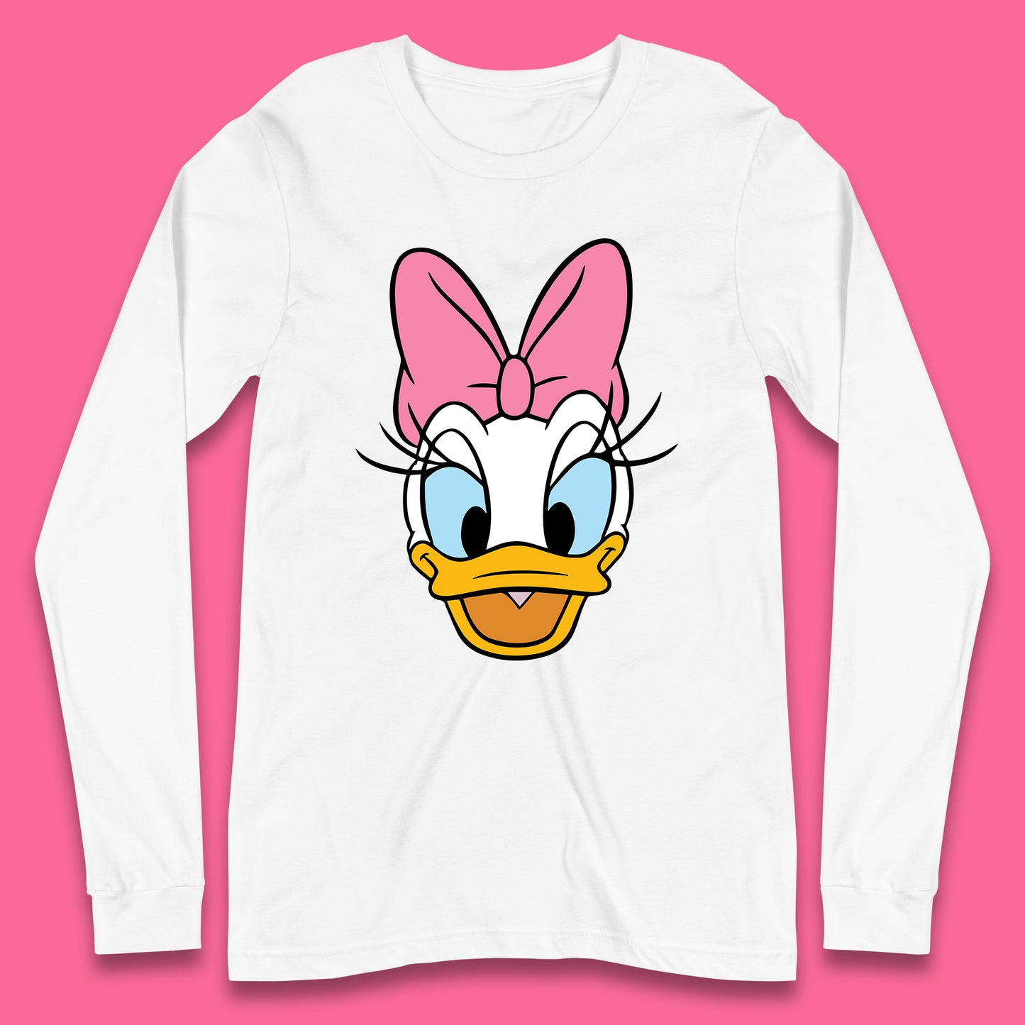 Donald Duck And Daisy Duck Face Cartoon Characters Disneyland Vacation Trip Disney World Long Sleeve T Shirt