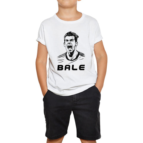 Football Player Retro Style Portrait Soccer Player Welsh Former Professional Footballer Sports Champion Kids Tee