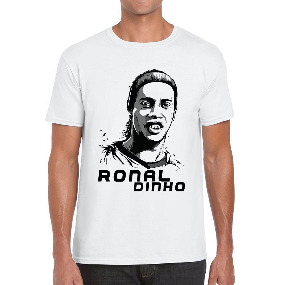 Football Player Retro Style Portrait Brazil Soccer Player Brazilian Retired Professional Footballer Sports Champion Mens Tee Top