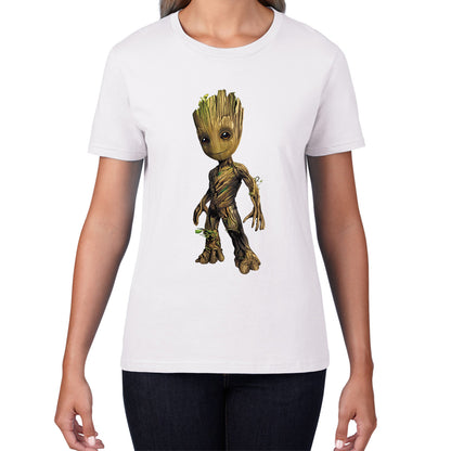 Baby Groot Comic book character Guardians of the Galaxy I am Groot Action Adventure Comedy Sci-Fi Movie Womens Tee Top