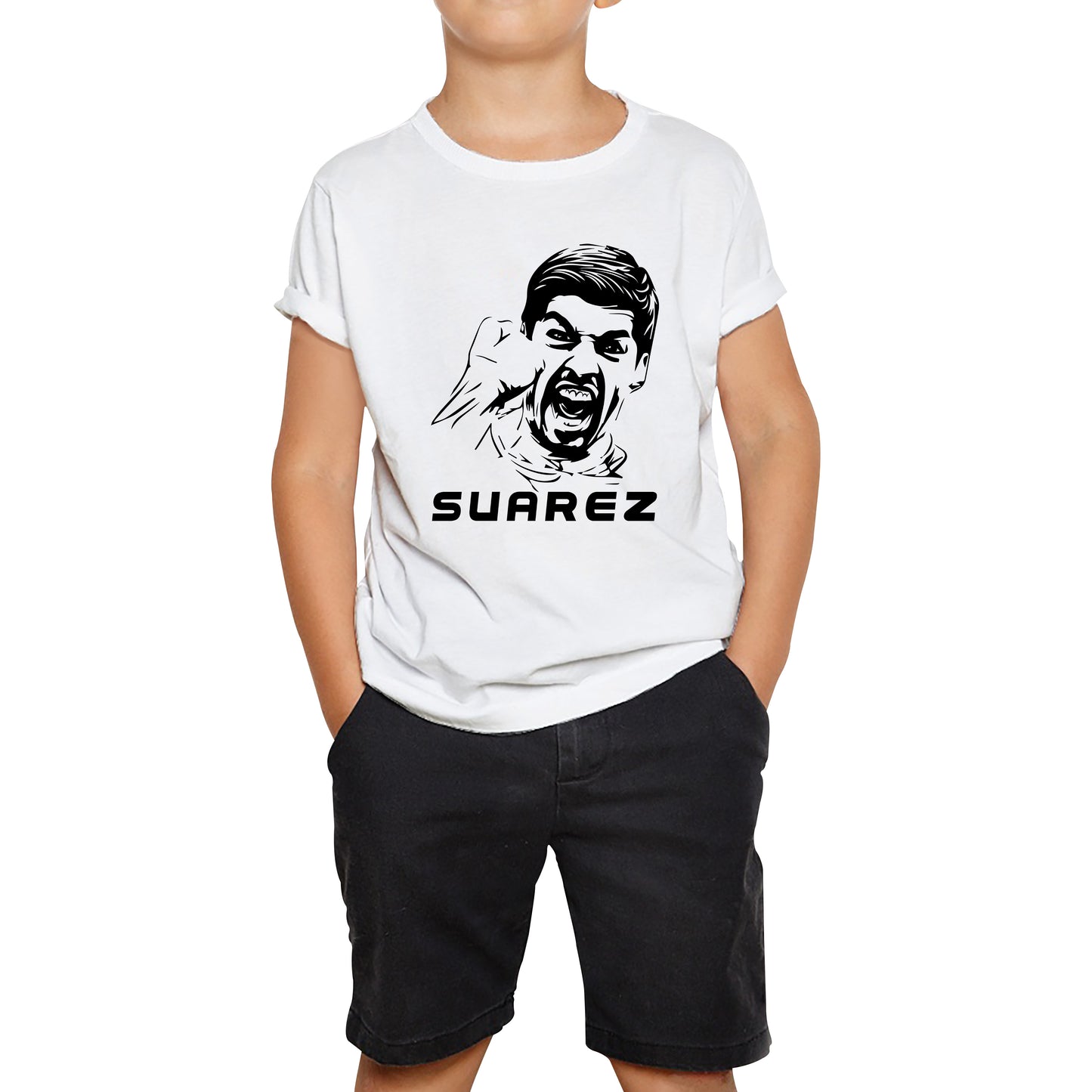 Football Player Retro Style Portrait Uruguay National Team Soccer Player Uruguayan Professional Footballer Sports Champion Kids T Shirt