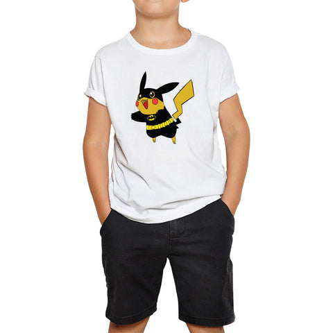 Pokémon Pikachu Batman Dc Comics Pikachu X Batman Mashup Pika-Bat Parody Kids T Shirt