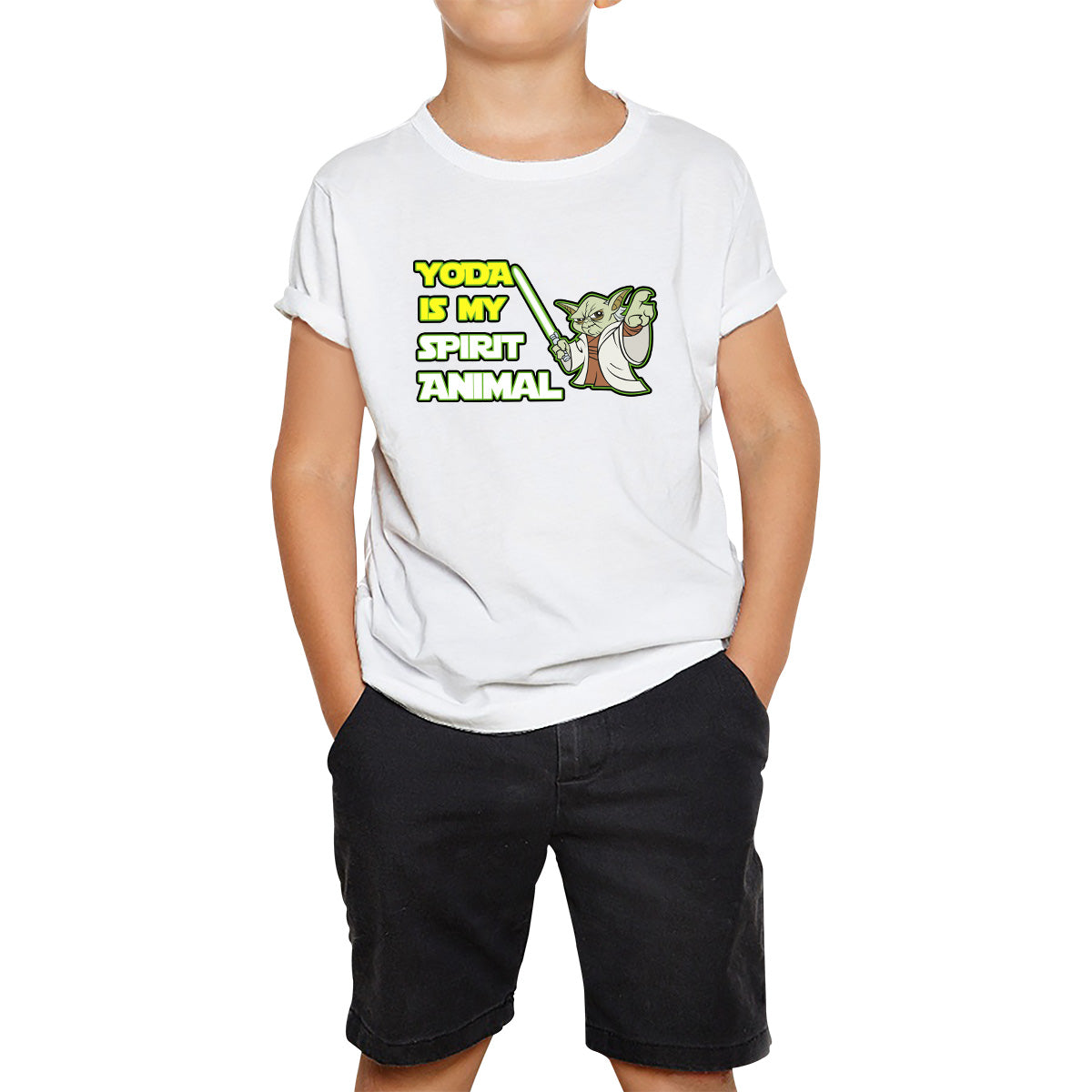 Yoda Is My Spirit Animal Yoda Legendary Jedi Master Disney Star Wars Day 46th Anniversary Kids T Shirt