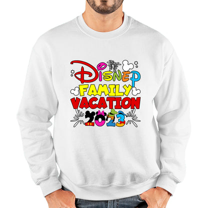 Disney Family Vacation 2023 Mickey Mouse Minnie Mouse Cartoon Disney Castle Disneyland Trip Unisex Sweatshirt