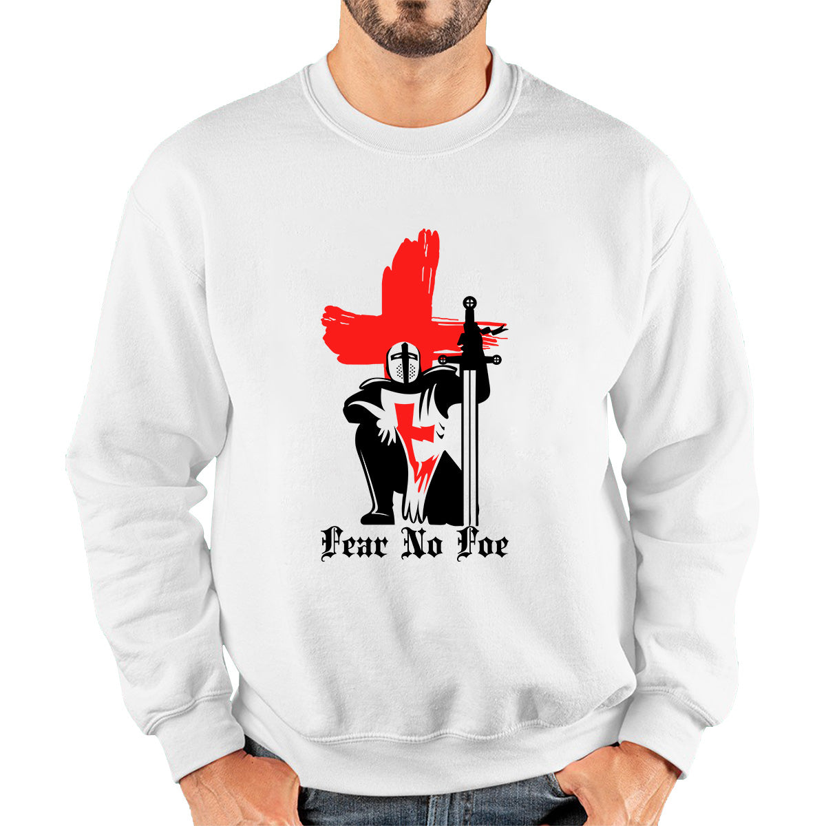 St George's Day 2023 England Red Flag Knights Templar London Saint George day Warrior Fighter Patriotic Unisex Sweatshirt