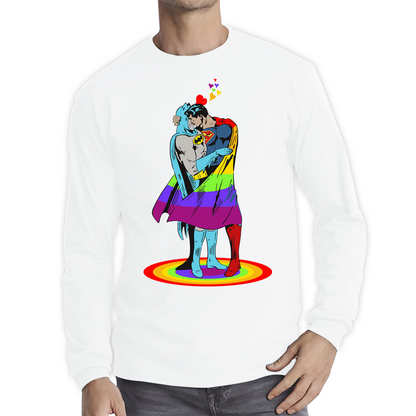 Batman x Superman Kiss Gay Pride LGBT T Shirt