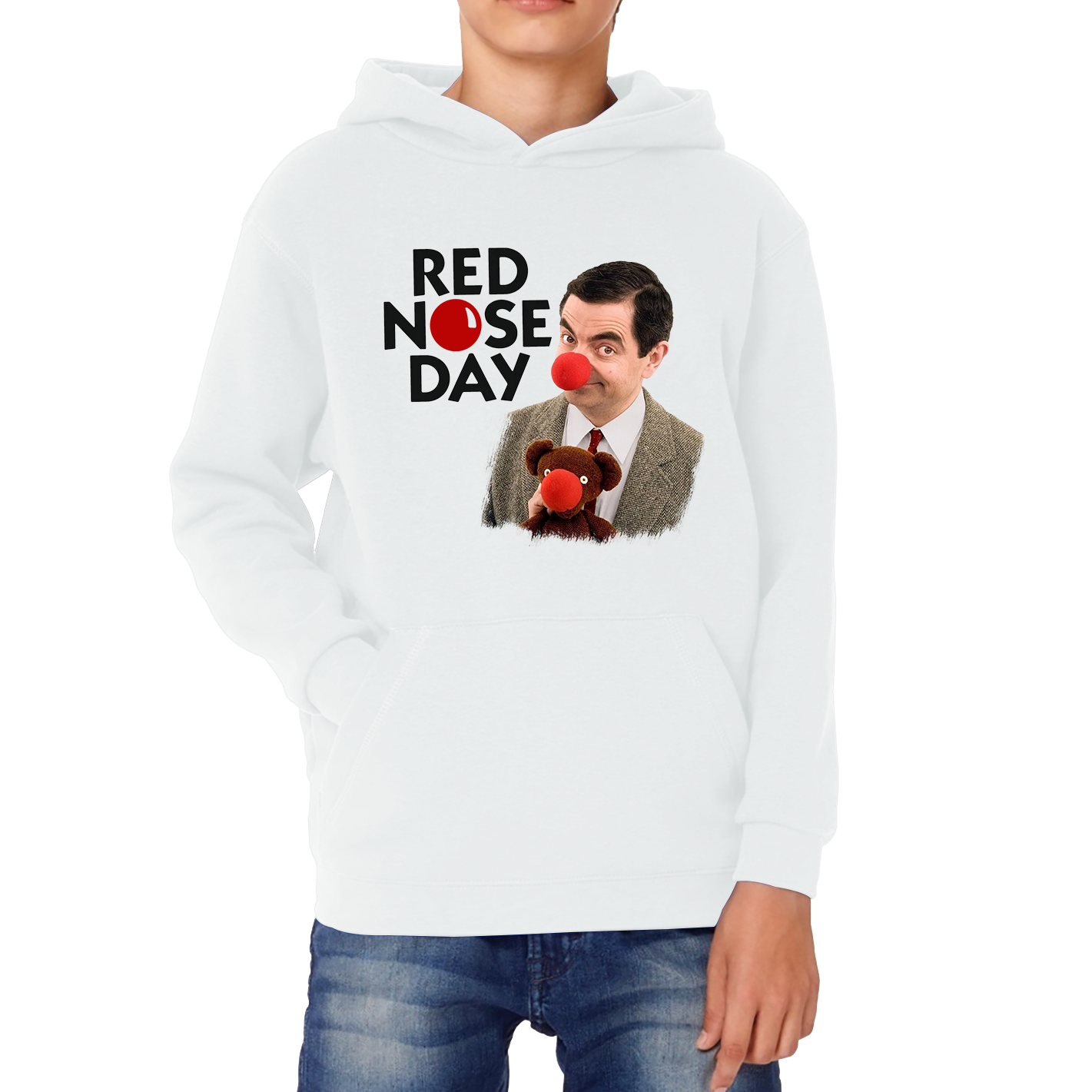 Red Nose Day Funny Mr Bean Hoodie