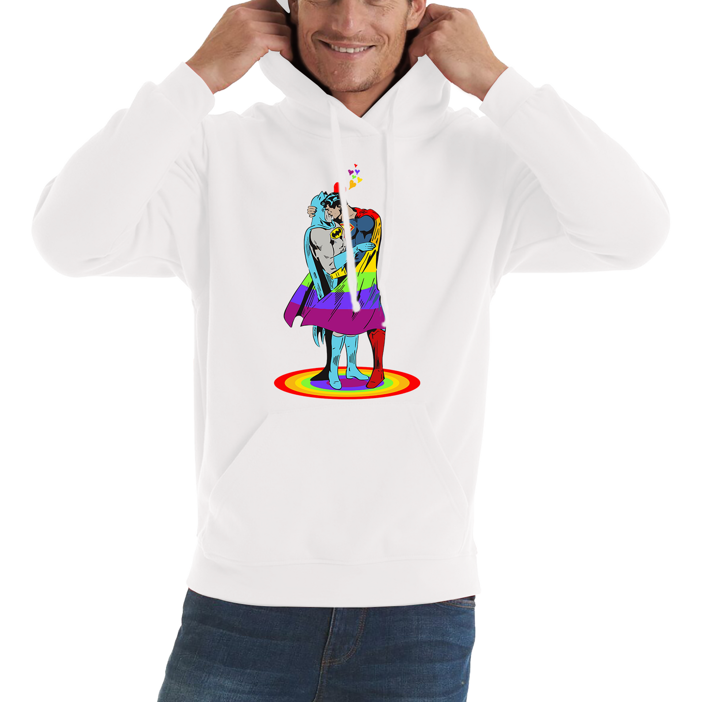 Batman x Superman Kiss Gay Pride LGBT Hoodie