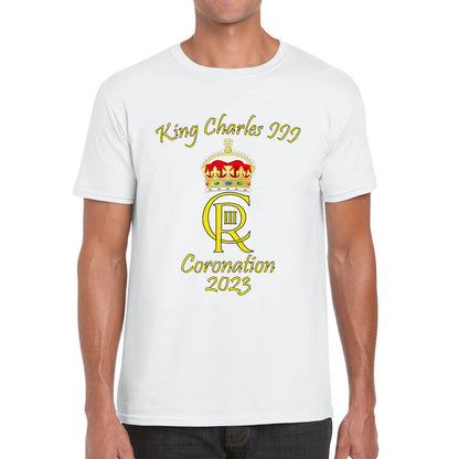 King Charles III Coronation 2023 Royal Crown Royal Cypher God Save The King Union Jack Mens Tee Top