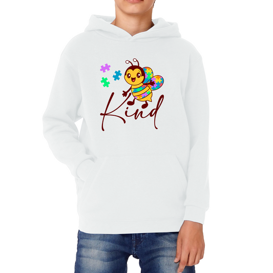 Bee Kind Autism Awareness Autism Rainbow Bee Kind Neurodiversity Honey Bee Autism  Mental Health Kids Hoodie