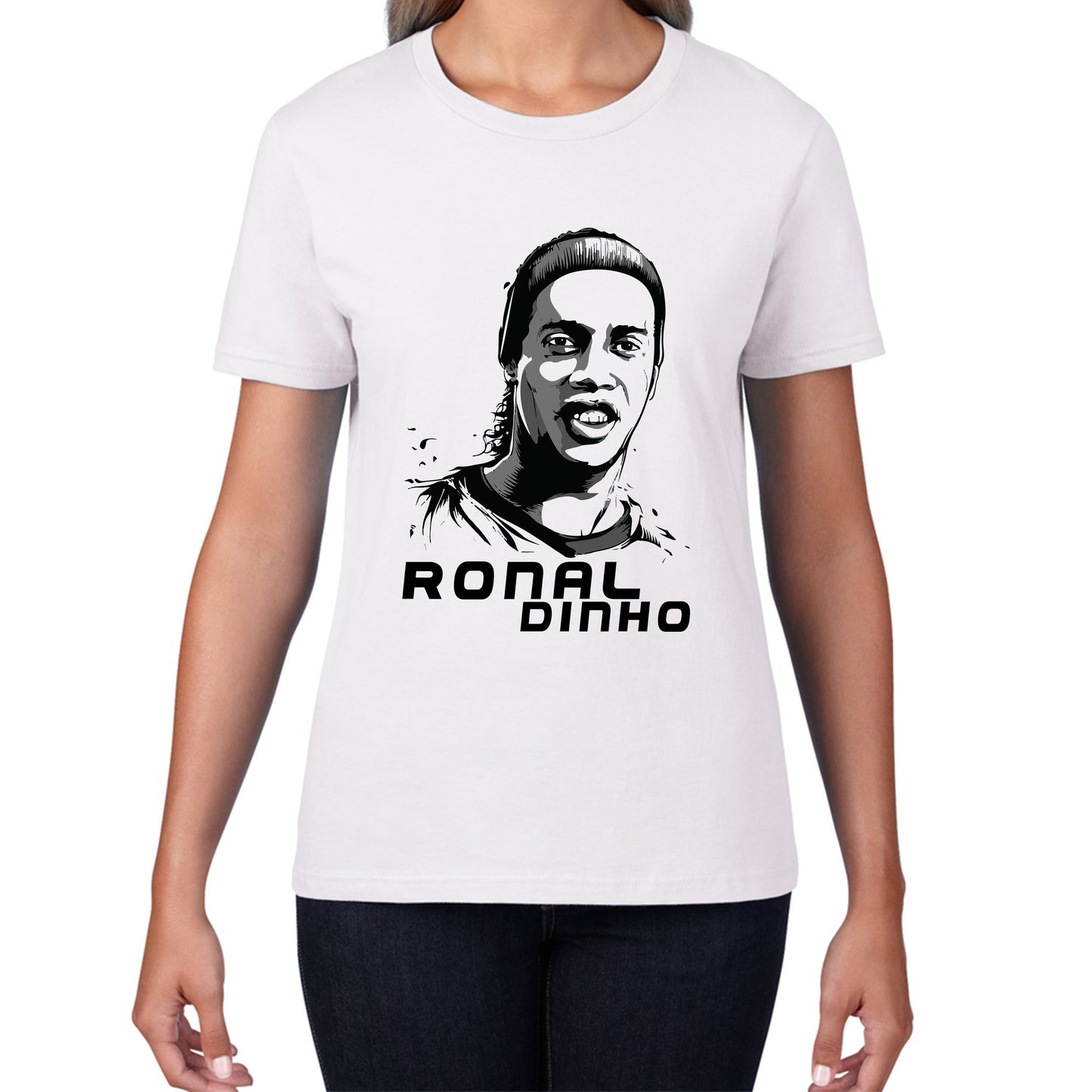 Football Player Retro Style Portrait Brazil Soccer Player Brazilian Retired Professional Footballer Sports Champion Womens Tee Top