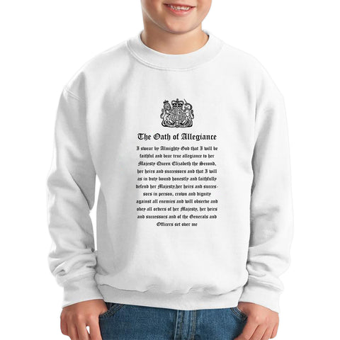 The Oath Of Allegiance British Armed Forces Day Anzac Day Lest We Forget Remembrance Day Veterans Day Kids Jumper