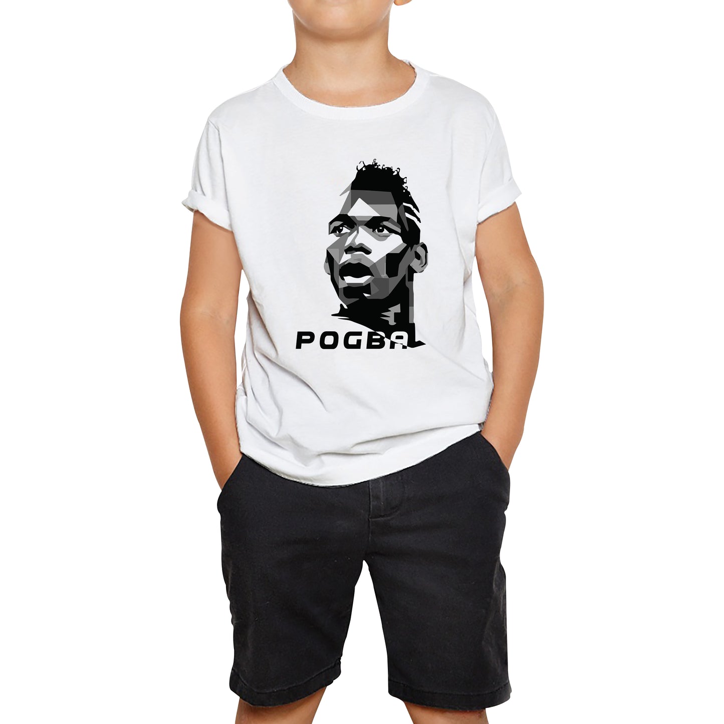 Football Player Retro Style Portrait France National Team Soccer Player French Professional Footballer Sports Champion Kids T Shirt.