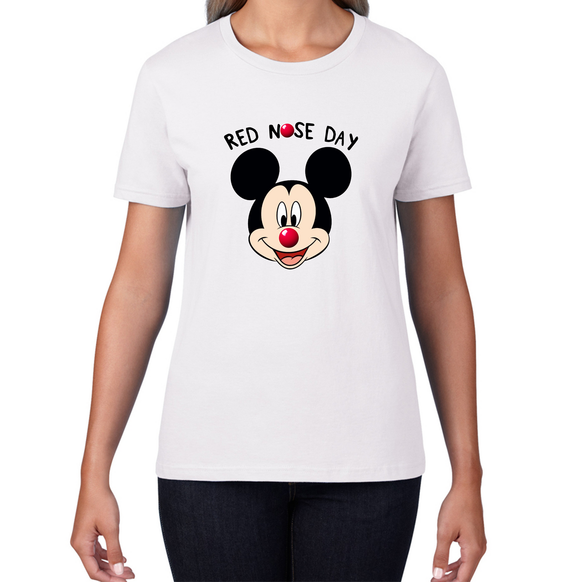 Disney Mickey Mouse Red Nose Day T Shirt 