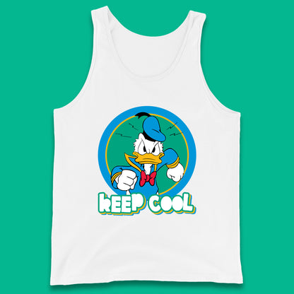 Keep Cool Donald Duck Animated Cartoon Character Angry Duck Disneyland Trip Disney Vacations Tank Top