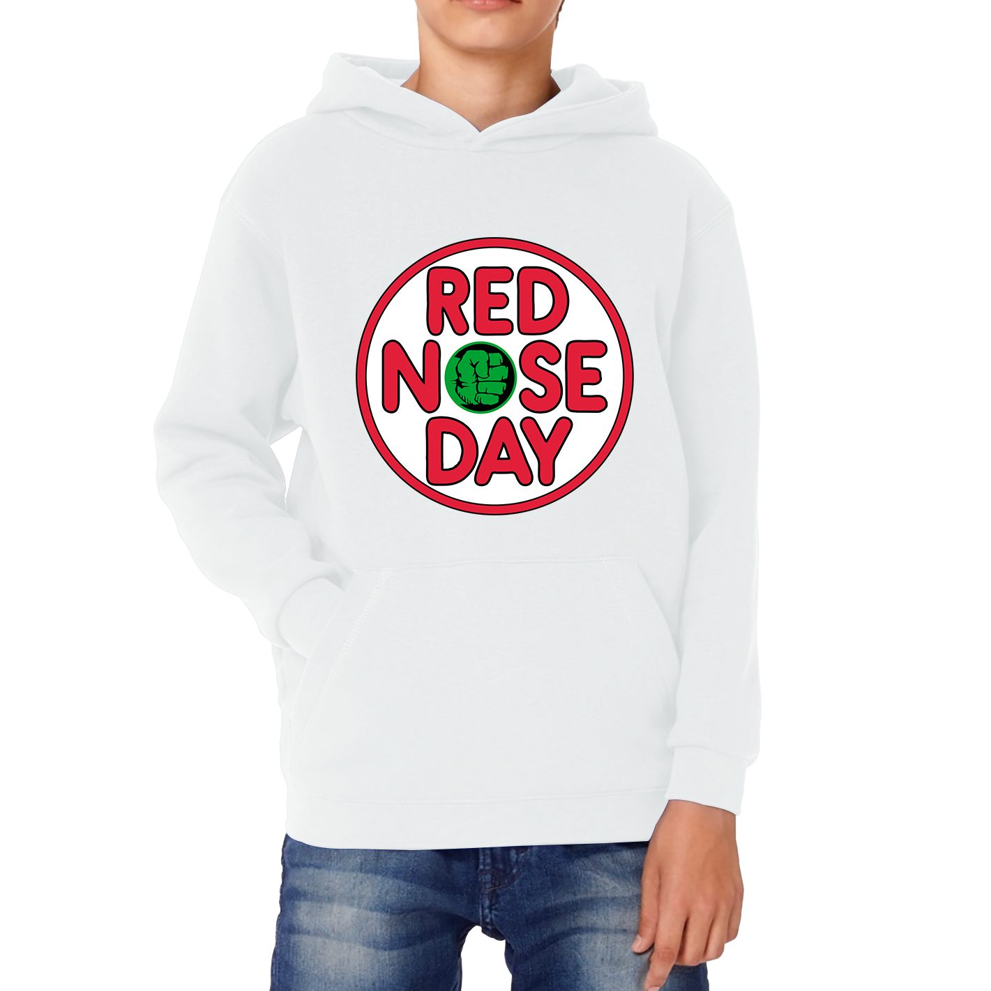 Hulk Hand Red Nose Day Hoodie